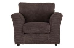 HOME Barney Fabric Chair - Chocolate